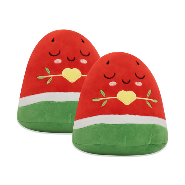 2 Watermelon Plushies -  20cm Soft Cuddly Pillow Adorable Muslim Doll [DEAL] | Ramadan & Eid Gift