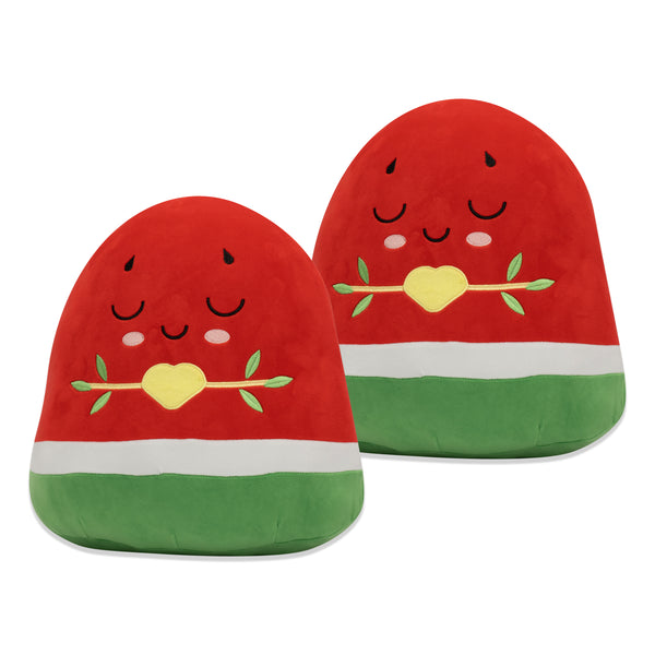 2 Watermelon Plushie - 40cm Soft Cuddly Pillow Adorable Muslim Doll [DEAL] | Ramadan & Eid Gift