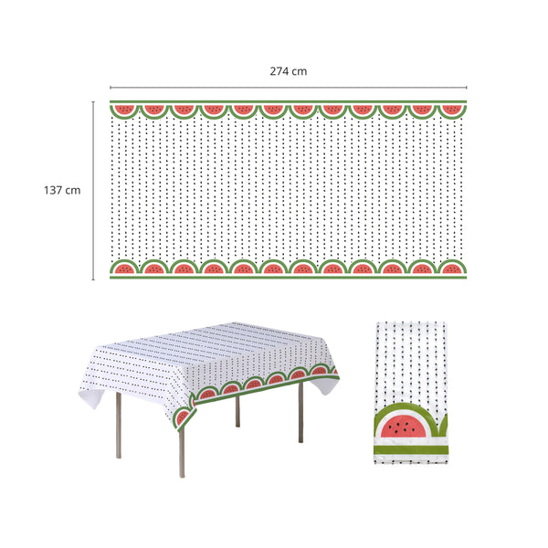 Ramadan and Eid Watermelon Tablecover PE Plastic Tablecloth for Ramadan & Eid Decoration