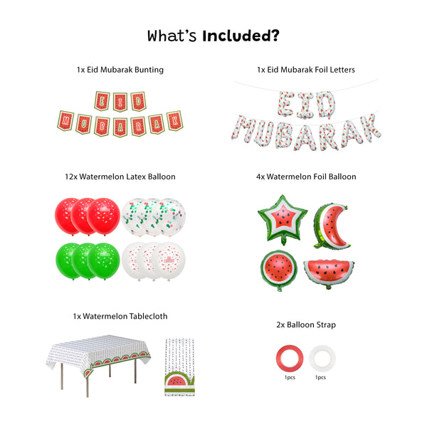 White Eid Mubarak Palestine Themed Decoration Gift Set | 5 Items