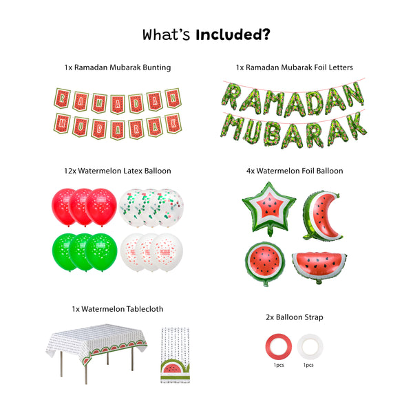 Green Ramadan Mubarak Palestine Themed Decoration Gift Set  | 5 Items