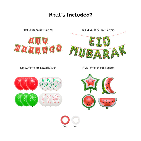 Green Eid Mubarak Palestine Themed Decoration Gift Set | 4 Items